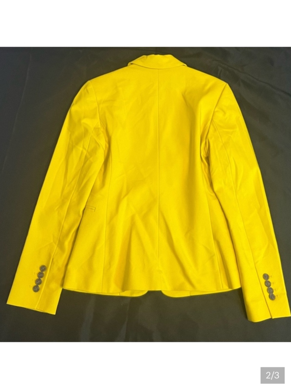 EXPRESS Bright Yellow Single-Button Women's Blazer - Picture 2 of 3